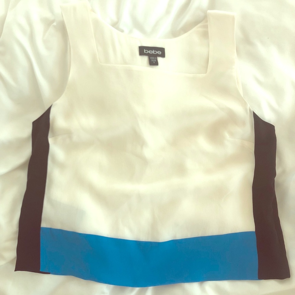 Bebe color block sleeveless top